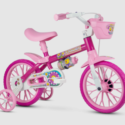 BICICLETA 12 NATHOR FLOWERS ROSA