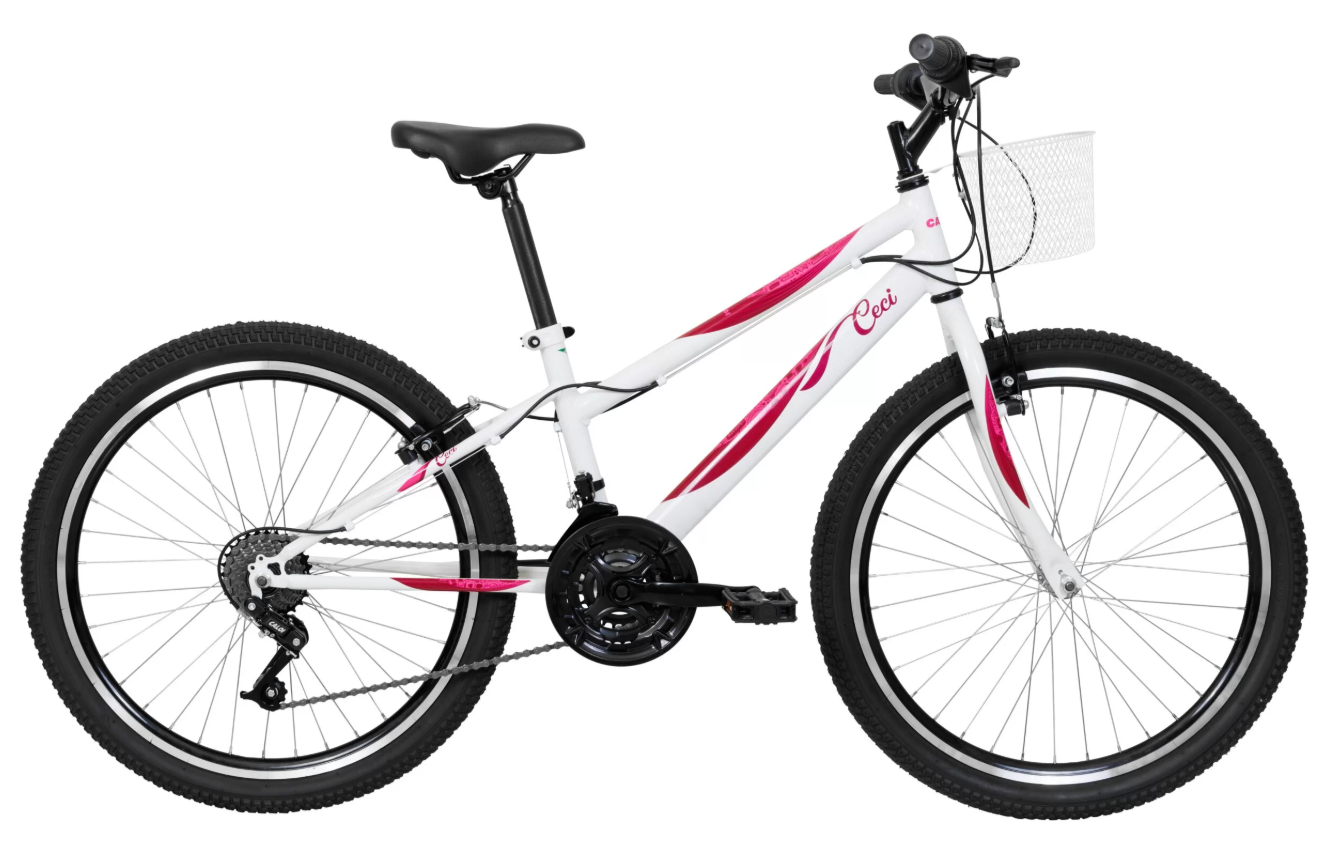 BICICLETA 24 CALOI CECI BRANCA 21M - Imagem 2