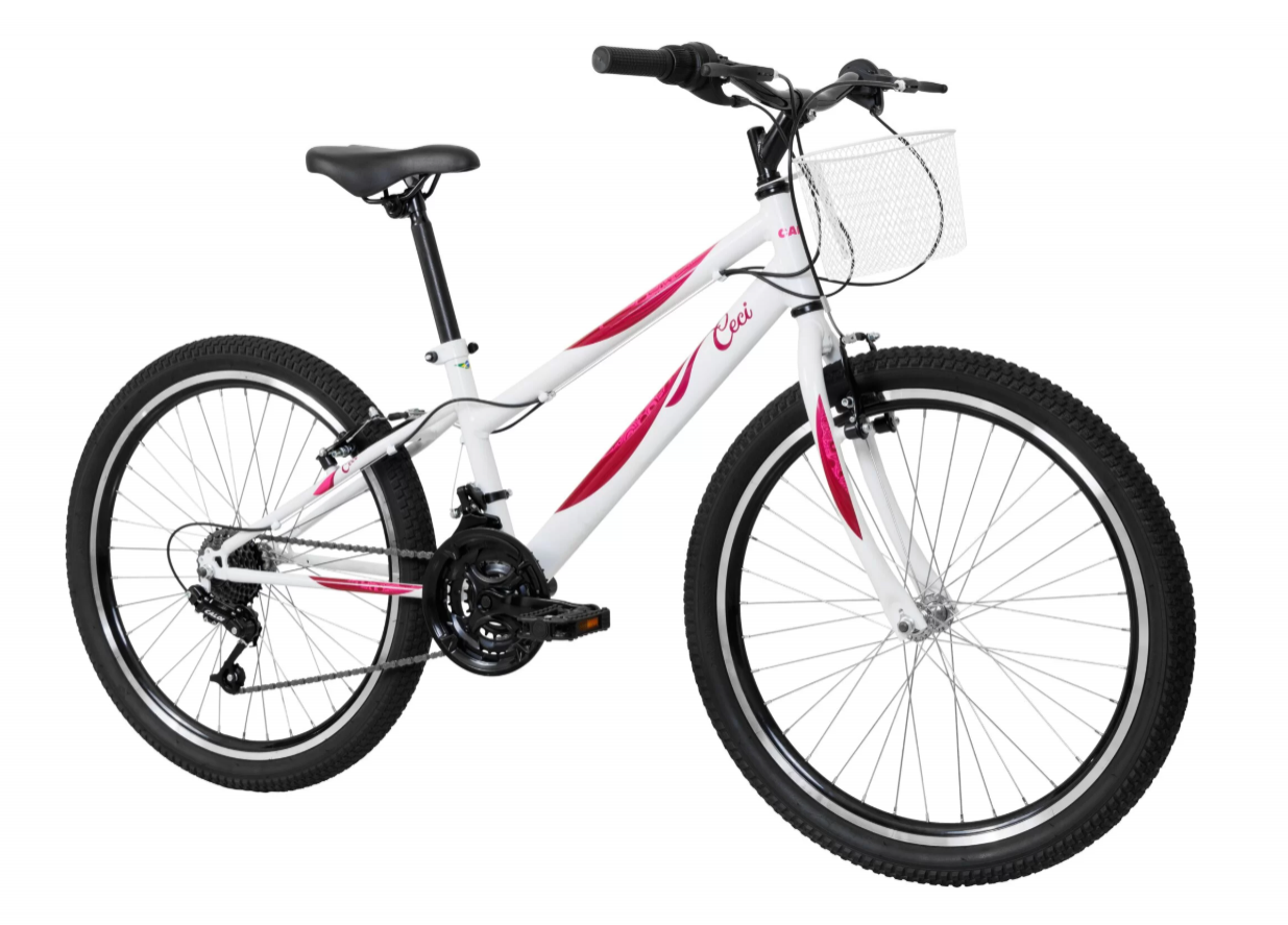 BICICLETA 24 CALOI CECI BRANCA 21M